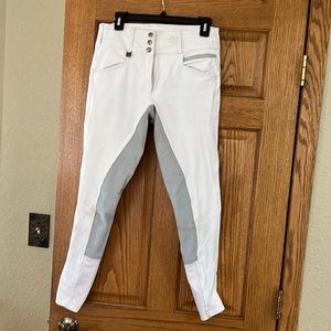 Romfh Isabella Show Breeches White/Grey Size 28 Worn One Show!